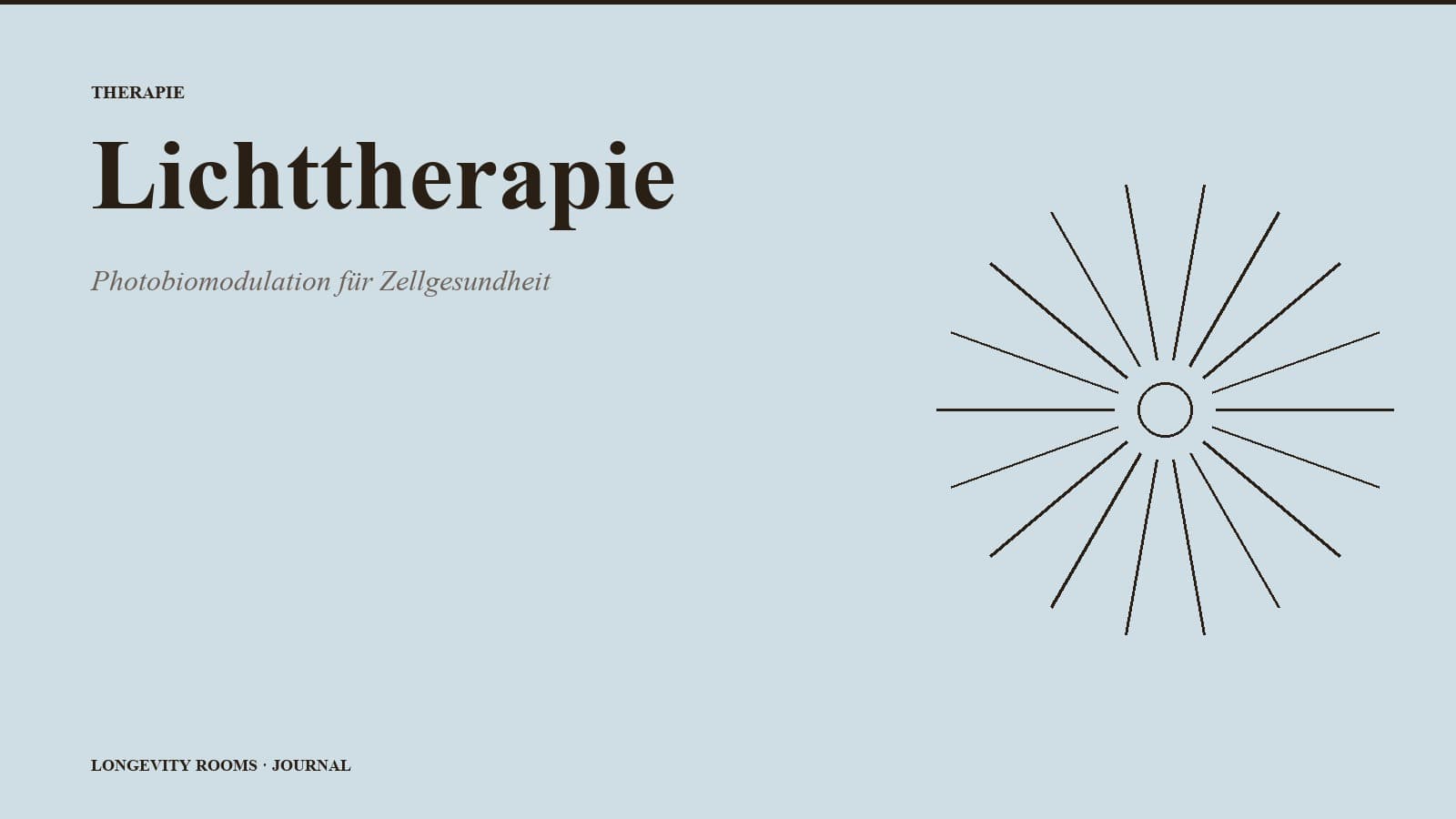 Editorial Illustration — Photobiomodulation Lichtstrahlen