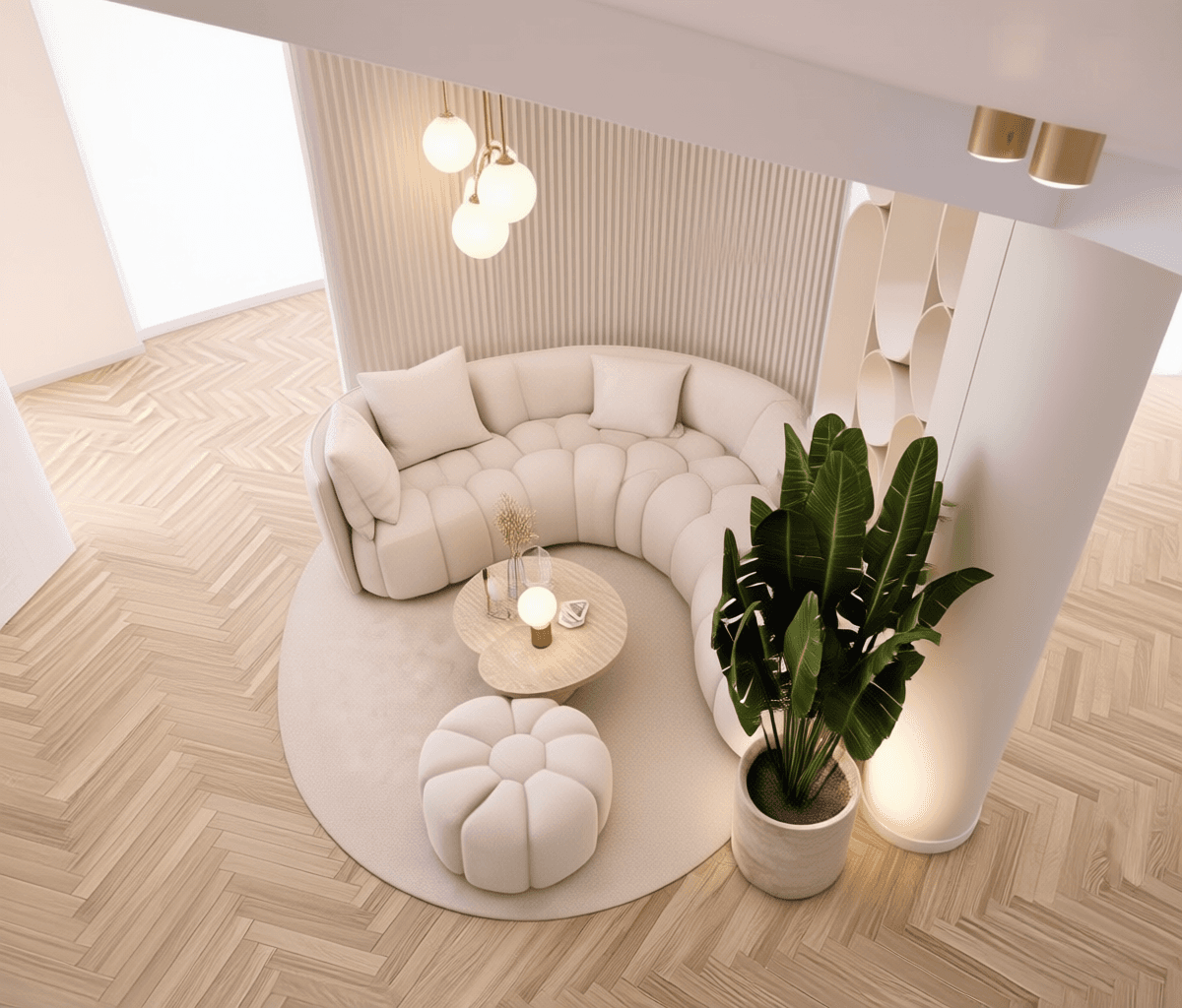 Wartebereich-Lounge mit gerundeter Sitzecke